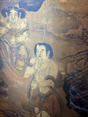 Chinese school: 'Luohan in the mountains', ink and colour on silk, 18th C. — photo 11