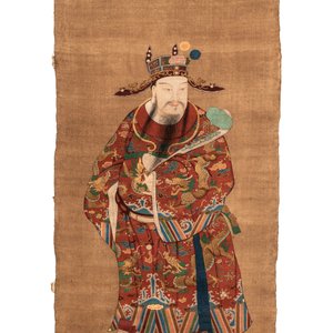 Chinese school: 'Luxing 禄星', ink and colour on silk, Qing or later — 照片 1