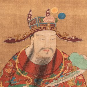 Chinese school: 'Luxing 禄星', ink and colour on silk, Qing or later — 照片 2