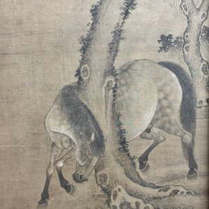 Chinese school: 'Man with two horses', ink and colour on silk, 18/19th C. — photo 9