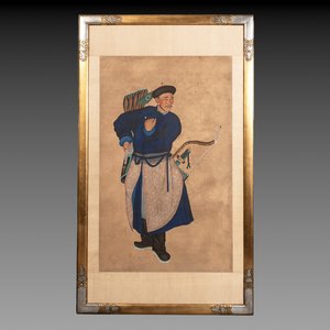 Chinese school: 'Manchu archer', ink and colour on silk, 18/19th C. — photo 1