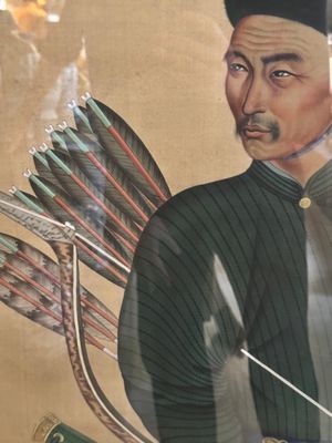 Chinese school: 'Manchu archer', ink and colour on silk, 18/19th C. — photo 3