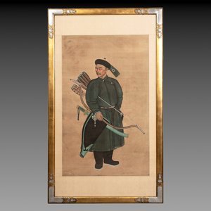 Chinese school: 'Manchu archer', ink and colour on silk, 18/19th C. — photo 1