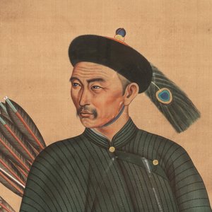 Chinese school: 'Manchu archer', ink and colour on silk, 18/19th C. — photo 2
