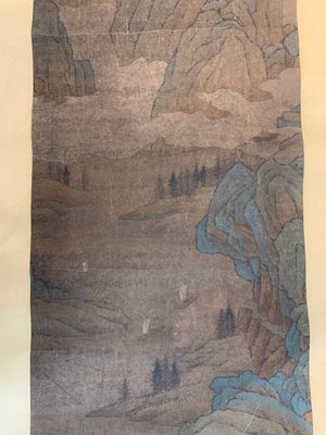 Chinese school: 'Mountainous landscape', ink and colour on paper, Qing or later — 照片 3