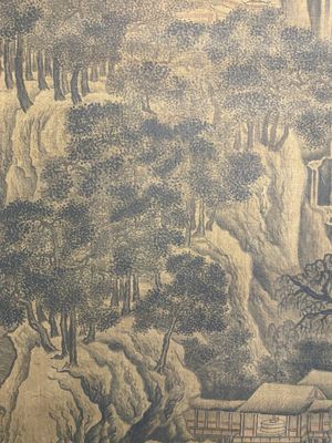 Chinese school: 'Mountainous landscape', ink and colour on silk, Ming — photo 7