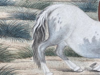 Chinese school, naar Giuseppe Castiglione 郎世寧 (1688-1766): '100 paarden', handscroll, inkt en kleur op papier, 18/19e eeuw — foto 43