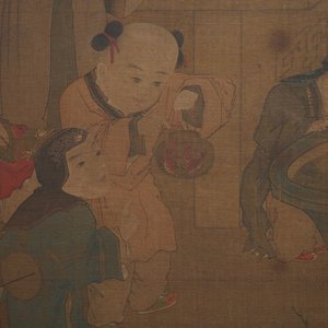 Chinese school, naar Su Hanchen (1094-1172), inkt en kleur op zijde: dame met kinderen bij een vissenkom — foto 4