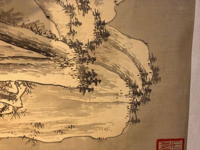 Chinese school: 'Peony' and 'Snowscape', ink and colour on paper and silk — photo 6