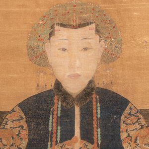 Chinese school: 'Portait of an imperial concubine', ink and colour on silk, Qing or later — foto 1