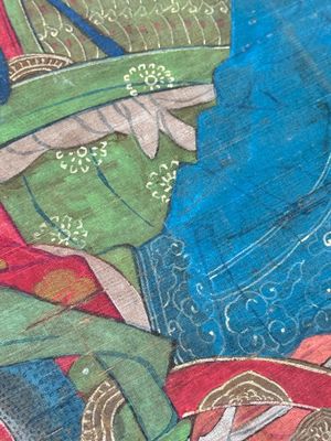 Chinese school: 'Portrait of a general with two servants', ink and colour on silk, Ming or later — foto 10