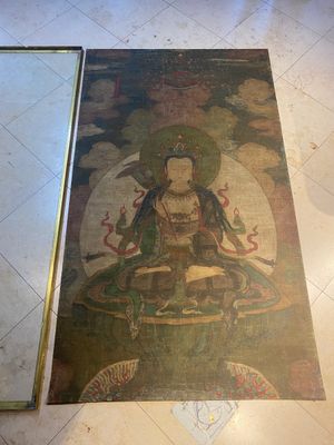 Chinese school: Portrait of Avalokitesvara, ink and colour on silk, Ming — photo 2
