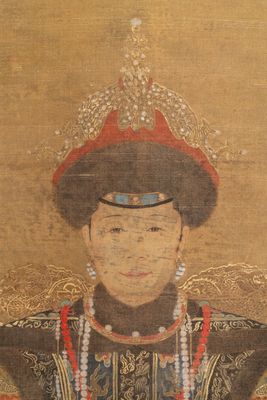 Chinese school: 'Portrait of Cixi', ink and colour on silk, Qing or later — foto 2
