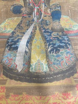 Chinese school: 'Portrait of Cixi', ink and colour on silk, Qing or later — foto 3