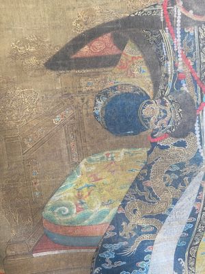 Chinese school: 'Portrait of Cixi', ink and colour on silk, Qing or later — foto 5