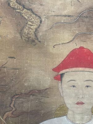 Chinese school: 'Portrait of emperor Yongzheng', ink and colour on silk, 19/20th C. — photo 10