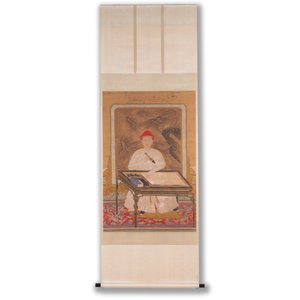 Chinese school: 'Portrait of emperor Yongzheng', ink and colour on silk, 19/20th C. — photo 2