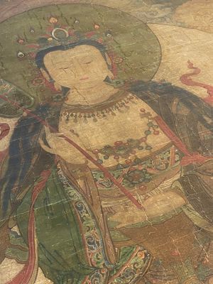 Chinese school: Portret van Avalokitesvara, inkt en kleur op zijde, Ming — foto 8