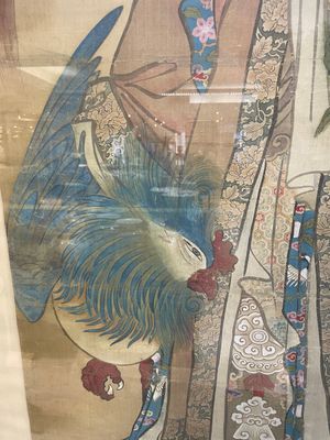 Chinese school: 'Presenting peaches to Xiwangmu', ink and colour on silk, 19th C. — foto 13