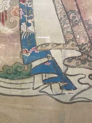Chinese school: 'Presenting peaches to Xiwangmu', ink and colour on silk, 19th C. — foto 4