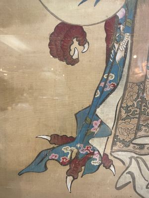 Chinese school: 'Presenting peaches to Xiwangmu', ink and colour on silk, 19th C. — foto 5