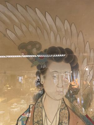 Chinese school: 'Presenting peaches to Xiwangmu', ink and colour on silk, 19th C. — foto 6