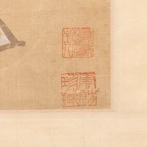 Chinese school: 'Presenting peaches to Xiwangmu', ink and colour on silk, 19th C. — foto 5