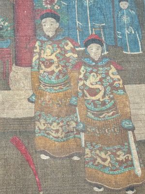 Chinese school: 'Qianlong's banquet', ink and colour on silk, Qing or later — foto 16