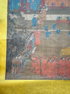 Chinese school: 'Qianlong's banquet', ink and colour on silk, Qing or later — foto 2