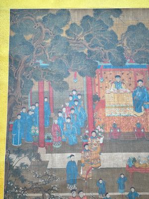 Chinese school: 'Qianlong's banquet', ink and colour on silk, Qing or later — foto 3