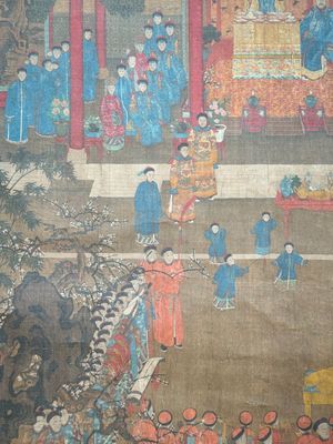 Chinese school: 'Qianlong's banquet', ink and colour on silk, Qing or later — foto 4
