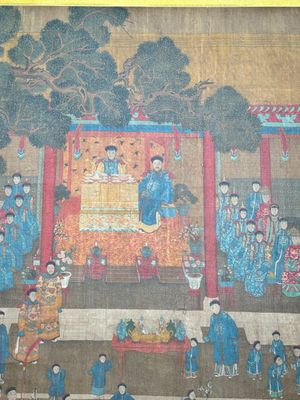 Chinese school: 'Qianlong's banquet', ink and colour on silk, Qing or later — foto 6