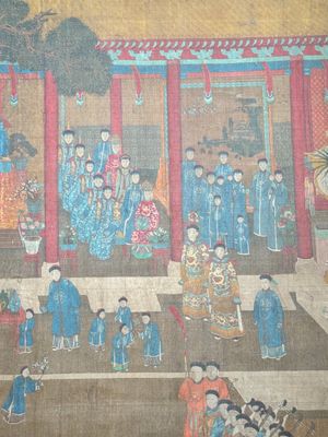 Chinese school: 'Qianlong's banquet', ink and colour on silk, Qing or later — foto 7