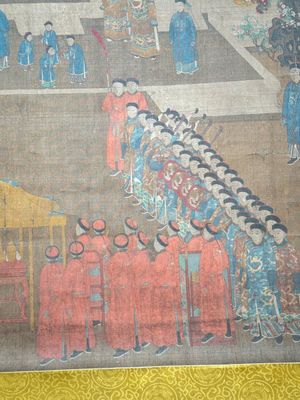 Chinese school: 'Qianlong's banquet', ink and colour on silk, Qing or later — foto 8