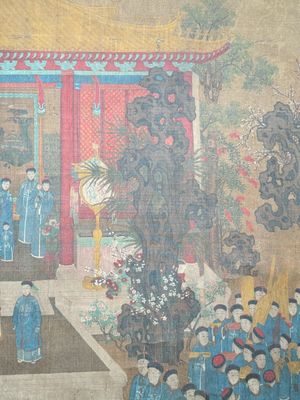 Chinese school: 'Qianlong's banquet', ink and colour on silk, Qing or later — foto 10