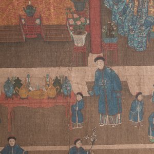 Chinese school: 'Qianlong's banquet', ink and colour on silk, Qing or later — foto 4