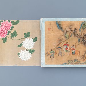 Chinese school, Qing, 19th C.: an album with 20 paintings, ink and color on silk, mounted on board — 照片 2