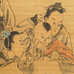 Chinese school, Qing, 19th C.: Calligraphy lessons, ink and color on paper, mounted on scroll — 照片 6