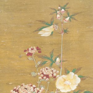 Chinese school: 'Rooster and flowers', ink and colour on silk, 19/20th C. — photo 4