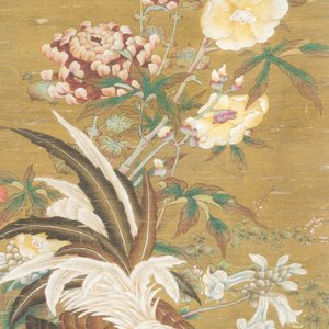 Chinese school: 'Rooster and flowers', ink and colour on silk, 19/20th C. — photo 5