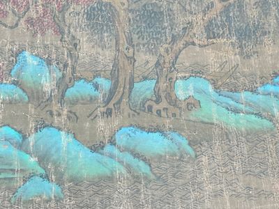 Chinese school: 'Sages in a lake landscape', ink and colour on silk, Ming or later — foto 11