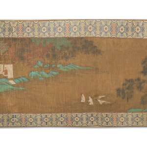 Chinese school: 'Sages in a lake landscape', ink and colour on silk, Ming or later — foto 2