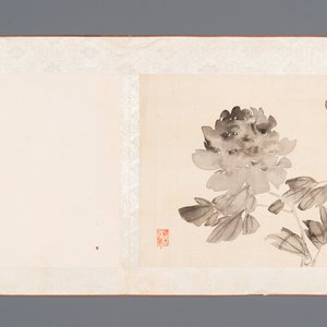 Chinese school: Seven works with insects and peonies, ink and colour on silk, 19/20th C. — 照片 8