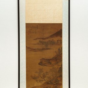 Chinese school, signed Wang Song, after Zhao Danian, ink and colour on silk, Qing: 'An early morning in spring' — photo 2