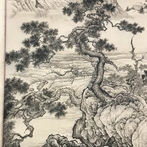 Chinese school, signed Wu Hufan (1894-1968), ink on paper: 'Mountain landscape' — 照片 9