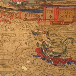 Chinese school: 'The 33-headed Avalokitesvara', ink and colour on silk, 19/20th C. — 照片 15