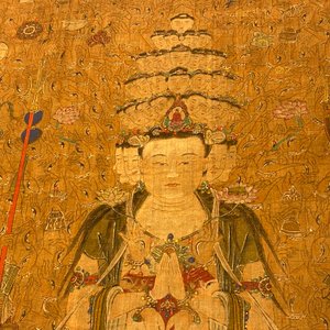 Chinese school: 'The 33-headed Avalokitesvara', ink and colour on silk, 19/20th C. — 照片 19