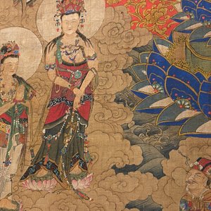 Chinese school: 'The 33-headed Avalokitesvara', ink and colour on silk, 19/20th C. — 照片 23