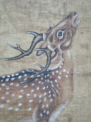 Chinese school: 'Two deer under a pine tree', ink and colour on silk, Qing or later — 照片 7