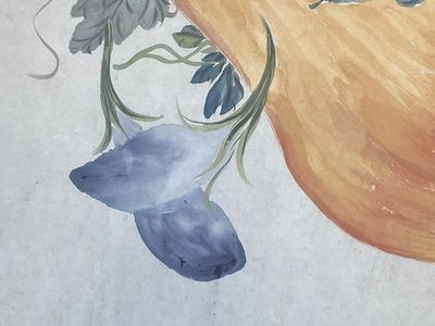 Chinese school: Zes werken met vogels, bloemen en fruit, inkt en kleur op papier, 19/20e eeuw — foto 29